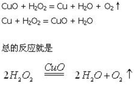 氧化銅和過氧化氫反應方程式？